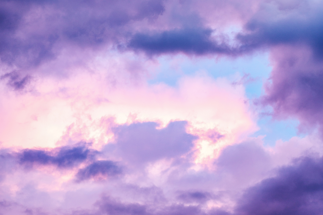 Sky Painted with Hues of Purple Clouds.