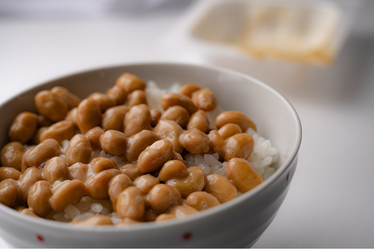 Rice Bowl with Natto – Abundant in Vitamin K2, Clears arteries which means healthier blood flow and heart function.