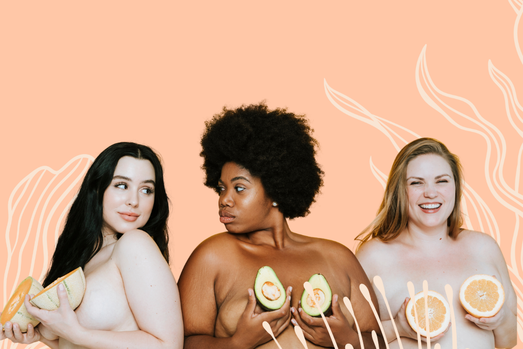 Three Women Holding Cut-Up Fruits in Their Hands.