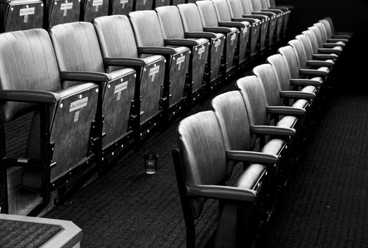 Rows of Empty Theater Seats.