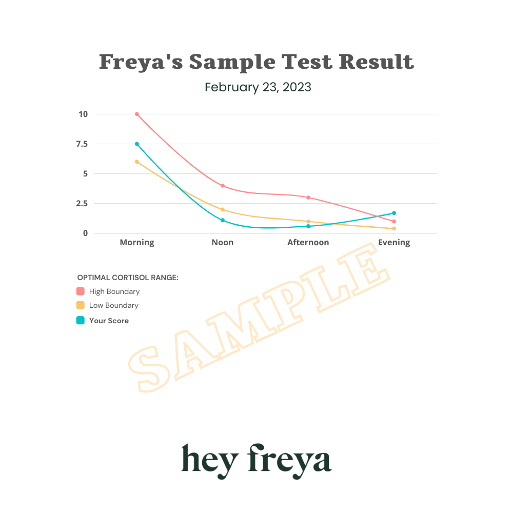 hey freya's Cortisol Test Result Range Sample