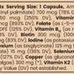 An ingredient panel in black text on top of a peach-colored background. Best Multi-Vitamin & Multi-Mineral Supplement. Ingredients include Vitamin A, Vitamin D, Vitamin E, Folate, Vitamin B12, Biotin, Iron, Iodine, Magnesium, Zinc, Selenium, Copper, Omega-3, and Vitamin K2